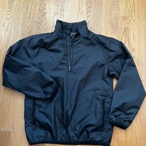 Nike Golf Youth S Black Half-Zip Windbreaker Jacket with zippered pockets